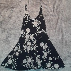 Black floral dress